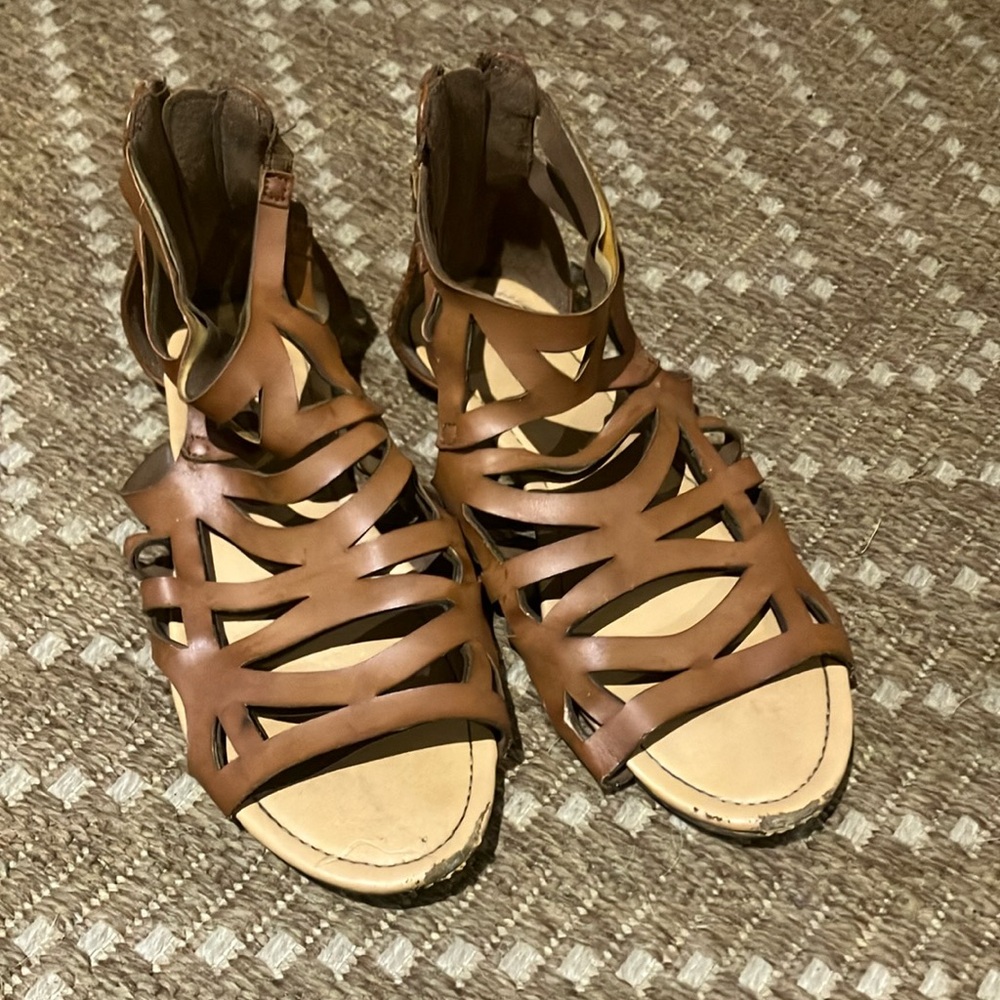 Brown Nine West Gladiator Sandals